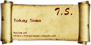 Tokay Soma névjegykártya
